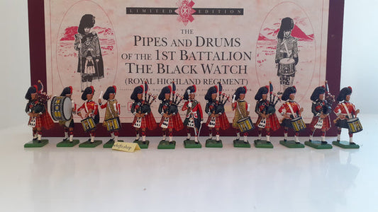 Britains limited edition 5196 Pipes Drums Black Watch royal Highland 1996 S781