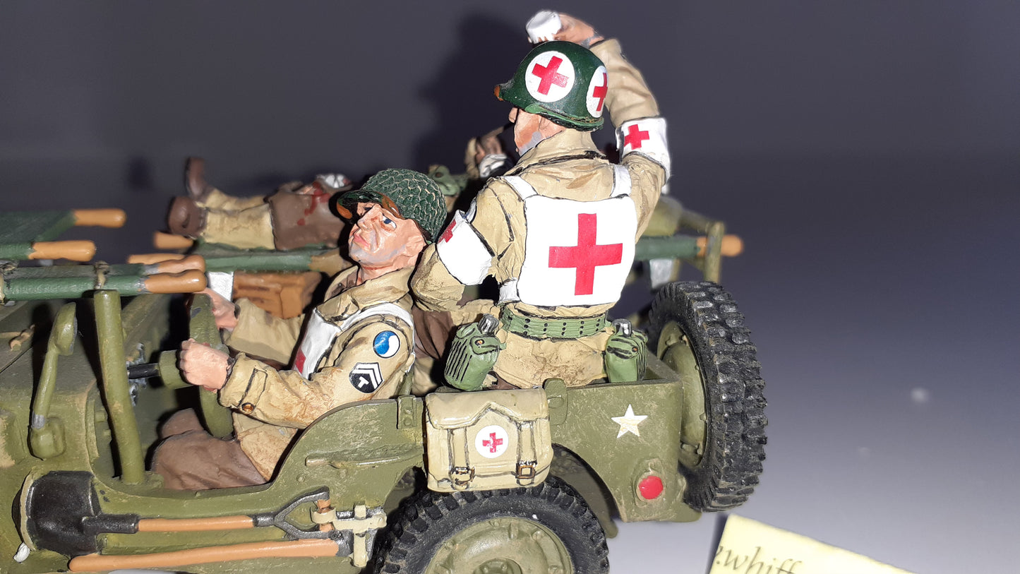 King and country Dd68 Us Ambulance Willys Jeep D-day Bulge 2011 boxd for sale S8