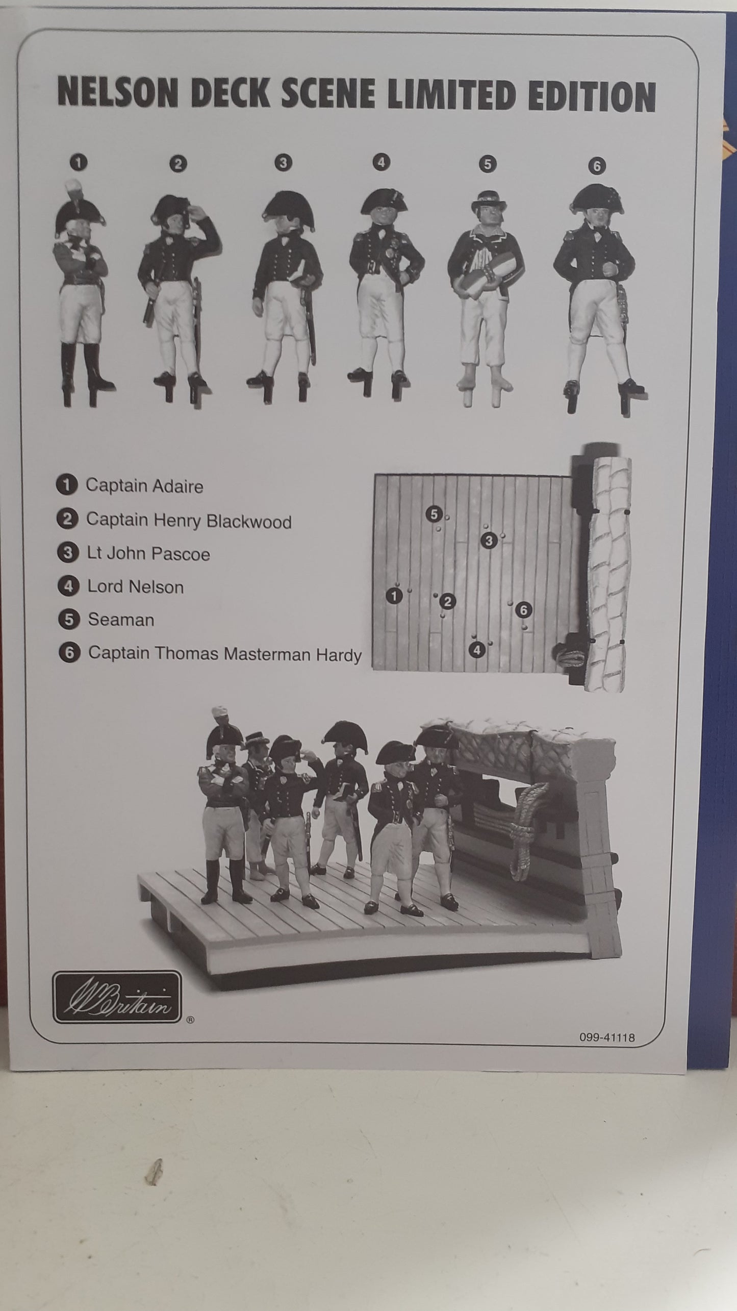 Britains limited edition 41118 Nelson on deck Trafalgar hms victory  1:32  s165