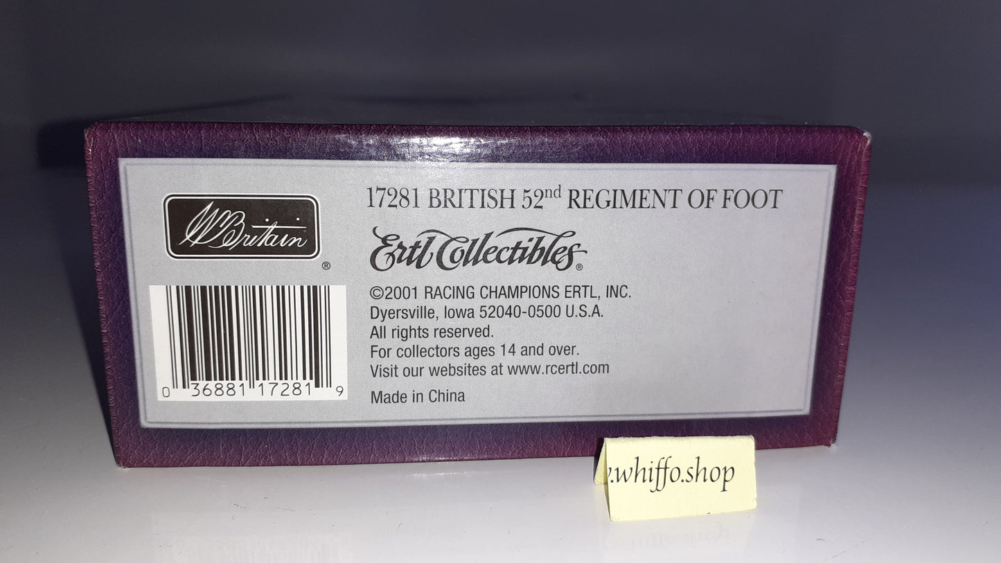 Britains 17281 2001 AWI AWR ARW 52nd Regiment Of Foot  British boxed 1:32 S7