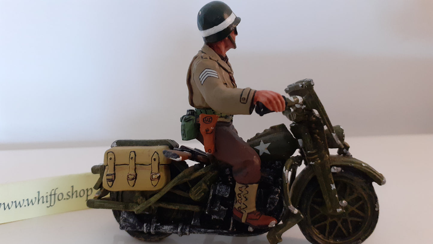 King and country Ww2 US Dispatch Rider Harley Motorcycle 1:30 Dd041 W15 No Box