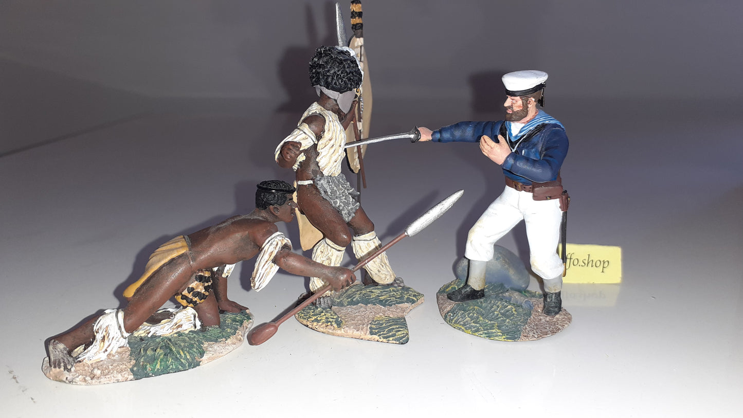 Britains metal 20129 Zulu War Seaman Aynsleys Demise 24th Ft 2013 1:32 Boxed S7