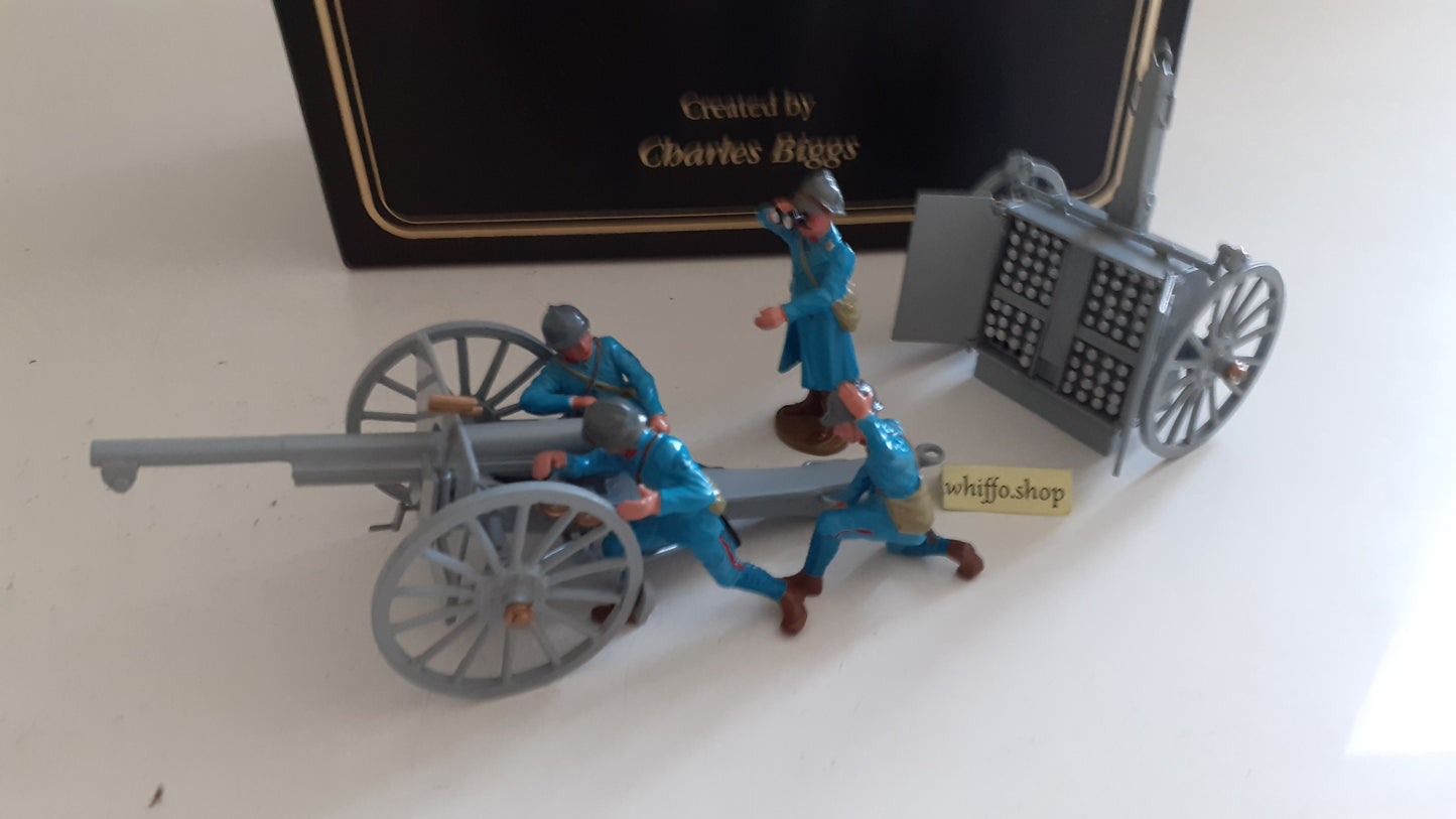Britains 8937 ww1 french artillery 75mm gun crew caisson 1997 1:32 metal S146