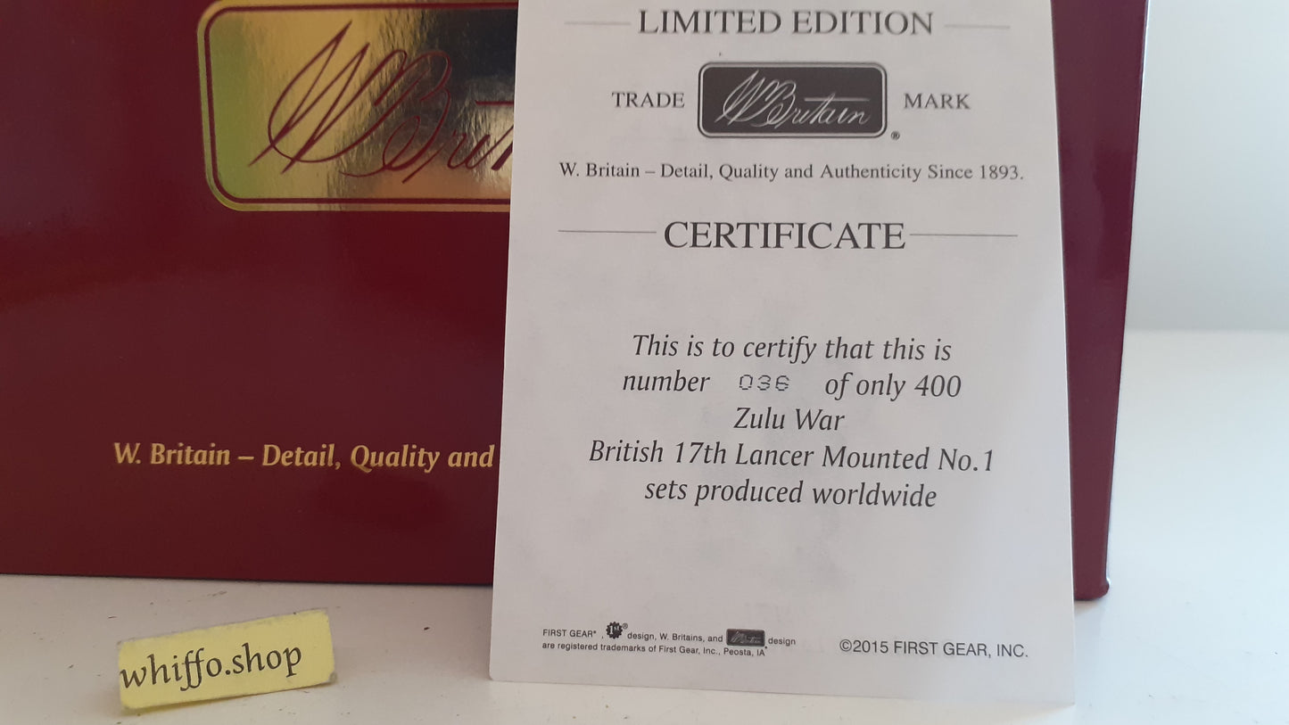 BRITAINS 20171 Zulu War  400 Made 17th lancer 24th Foot 2015 1:32 S858
