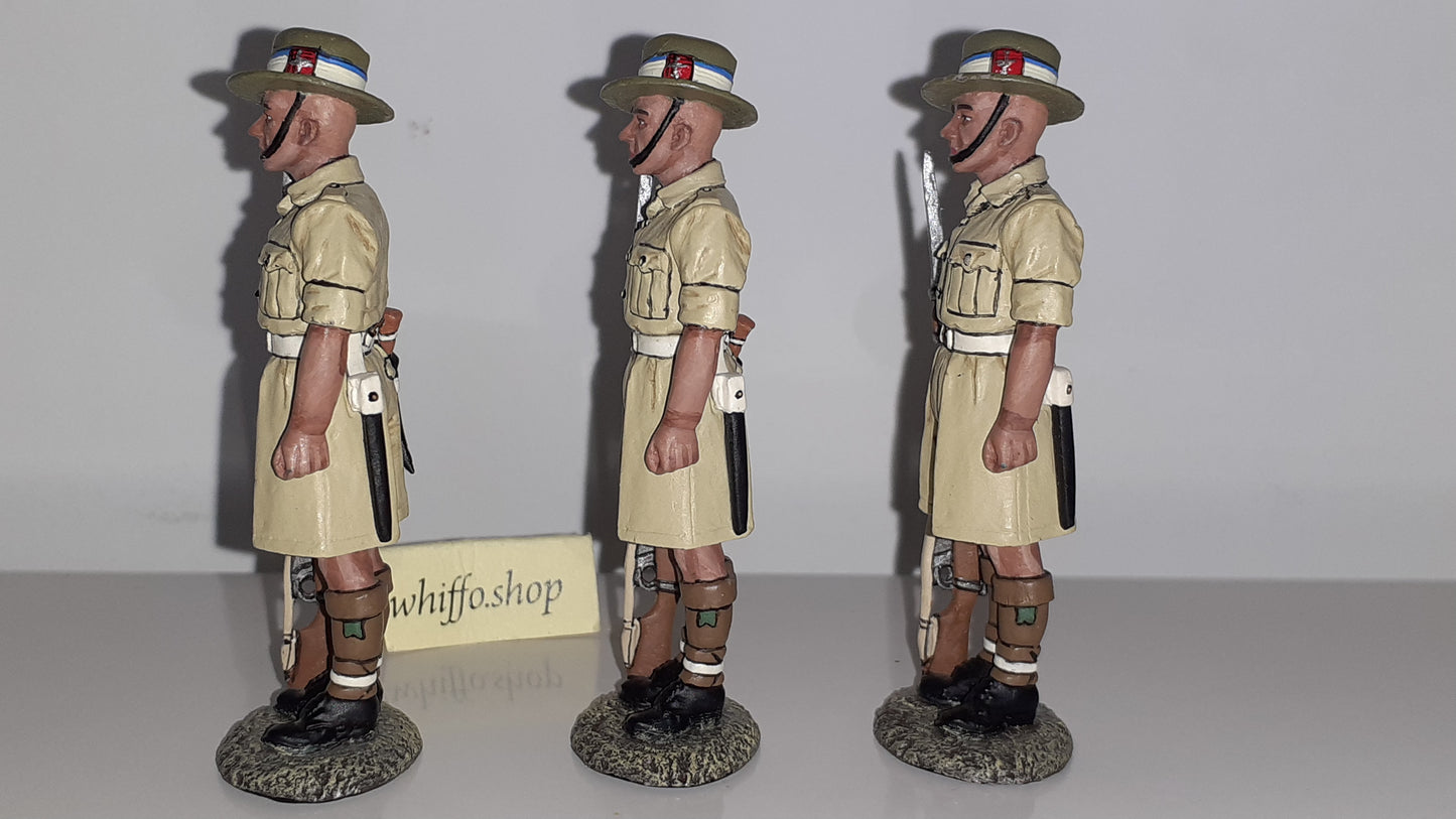 King and country Ww2 Gurkha 8th Army 3 Figures No box 1:30 2009 Ea035 Wdb