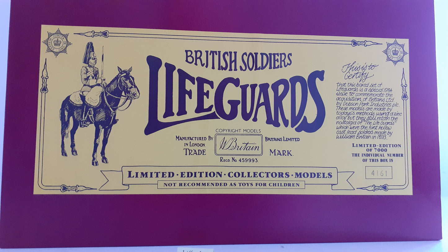 Britains 5184 limited edition 1984 lifeguards only 5000 made 1:32  wb134