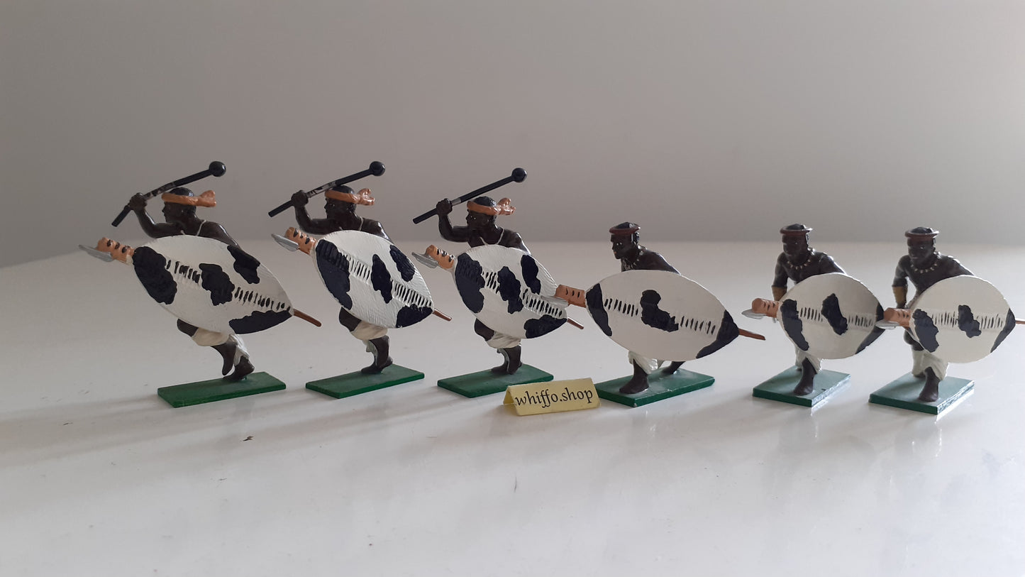 trophy miniatures zs34 sprinting zulus 1991 1:32 metal S860