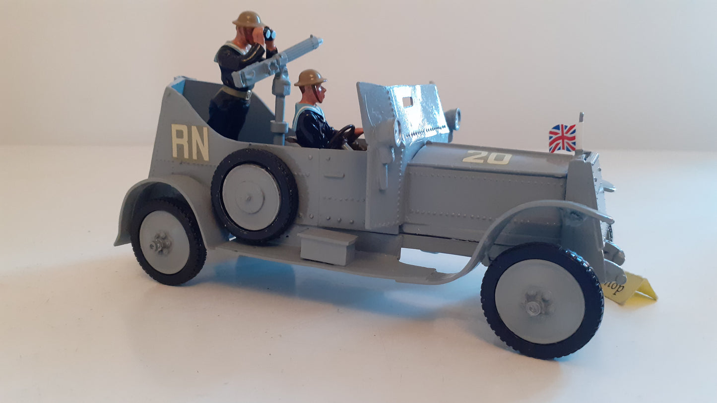 Britains 8925 royal navy armoured car vickers and crew ww1 1993 s435