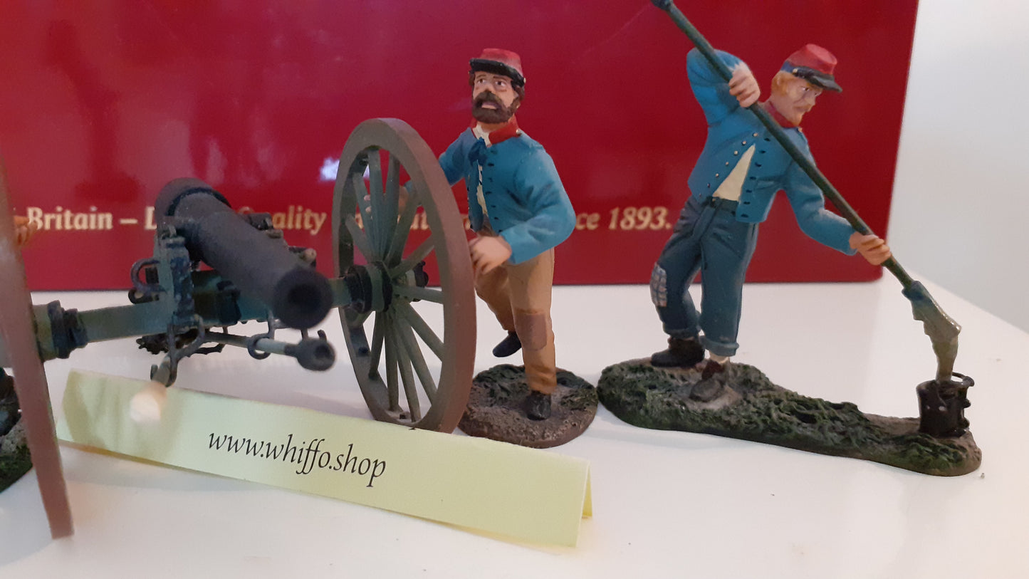 Britains 31032 2009 Acw Confederate Artillery Parrot Gun Crew boxed 1:32 Wdb