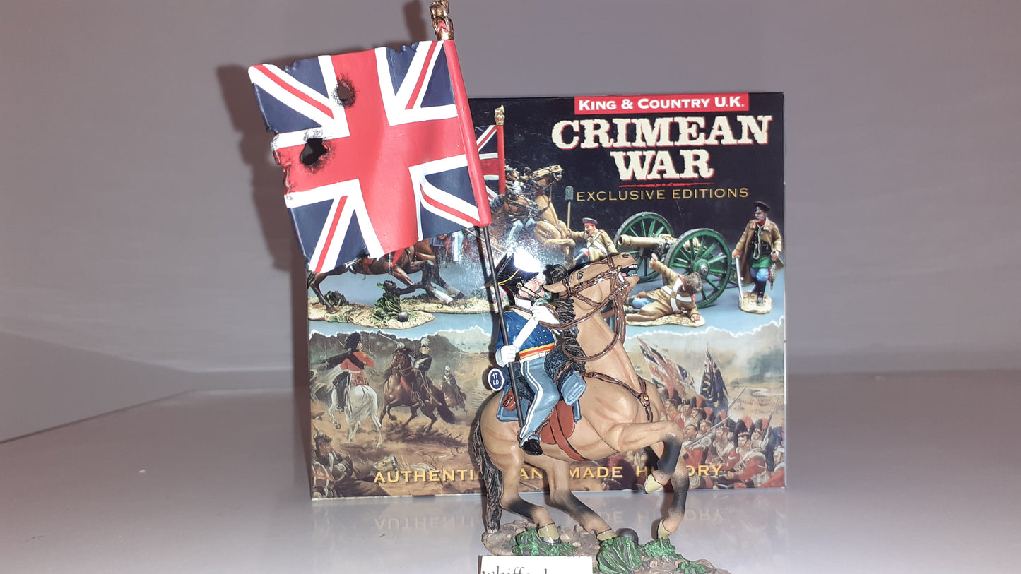 King and country Crw03 Crimean War 17th Lancer Flag Light Brigade 2007 boxd s840