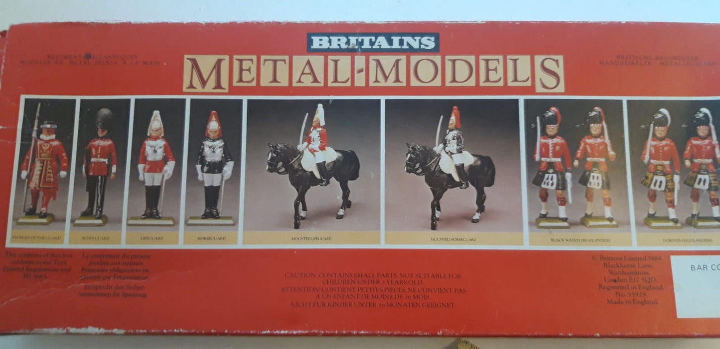 Britains 7233 ceremonial lifeguards queen  Buckingham palace 1:32 metal 1980s s7b11