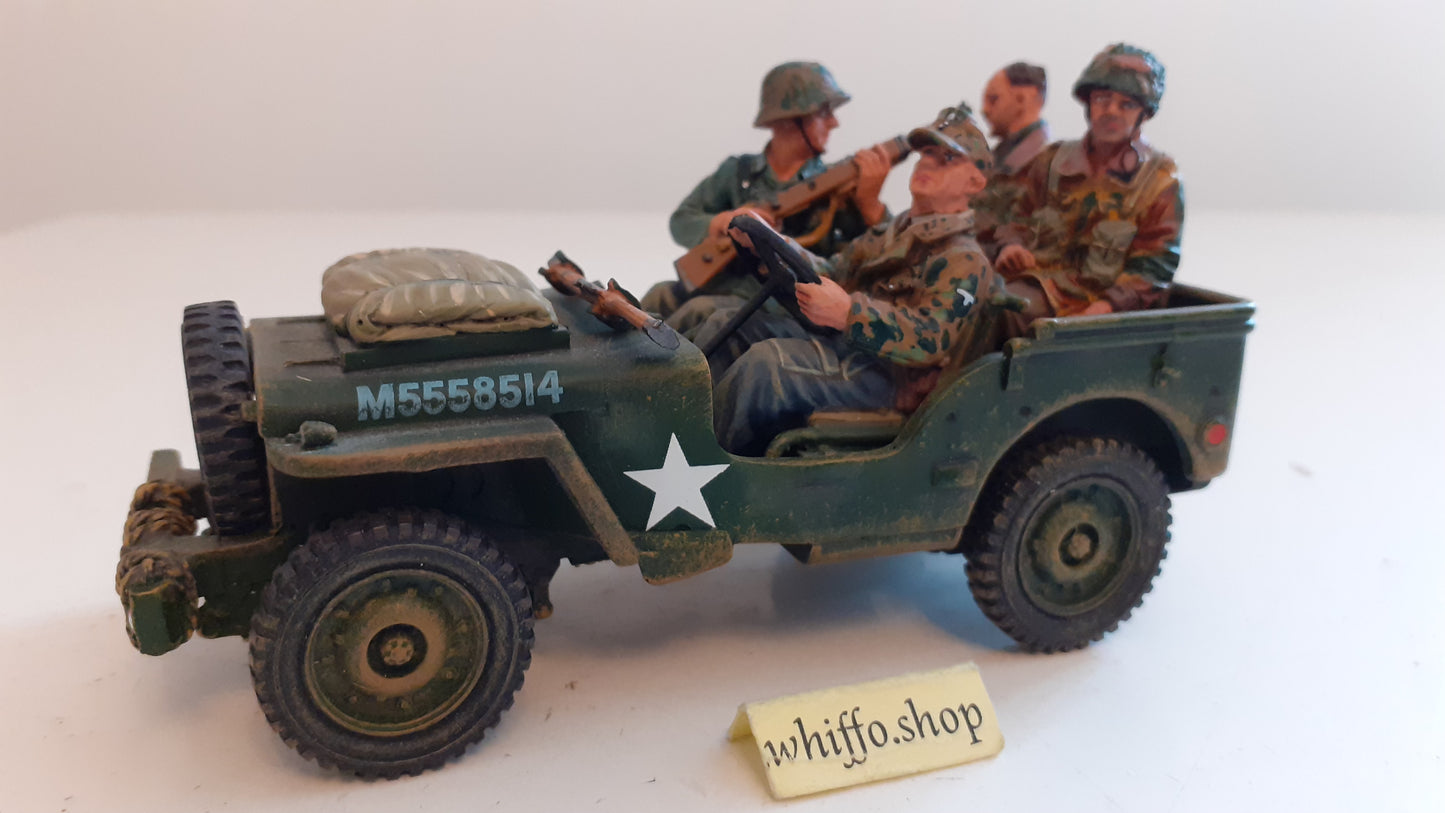 king and country mg068 willys jeep captured paras ww2 arnhem boxed 1:30 wb84