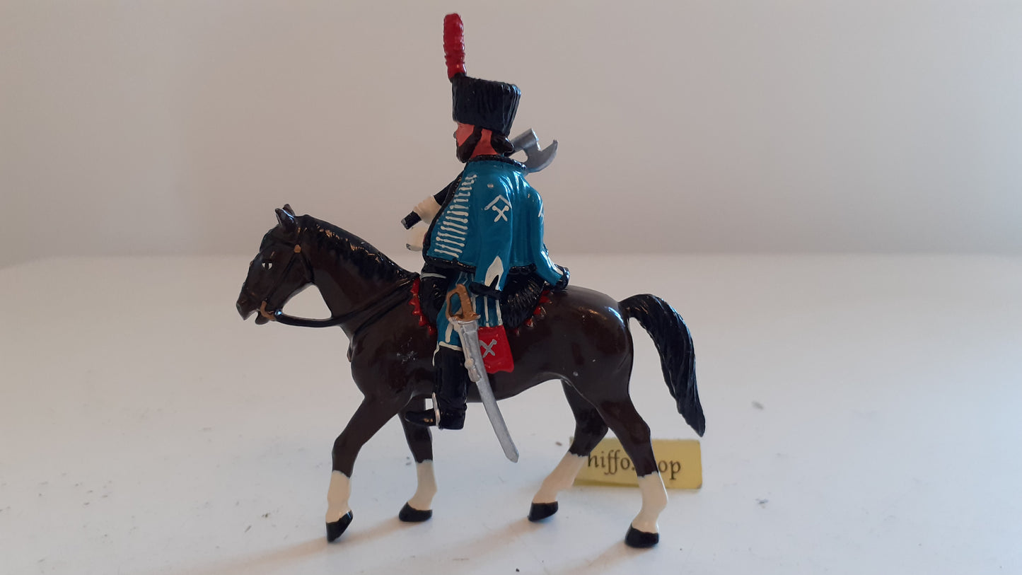 trophy miniatures 1991 Napoleonic War french 1st hussars Cavalry h4 1:32 s8b20
