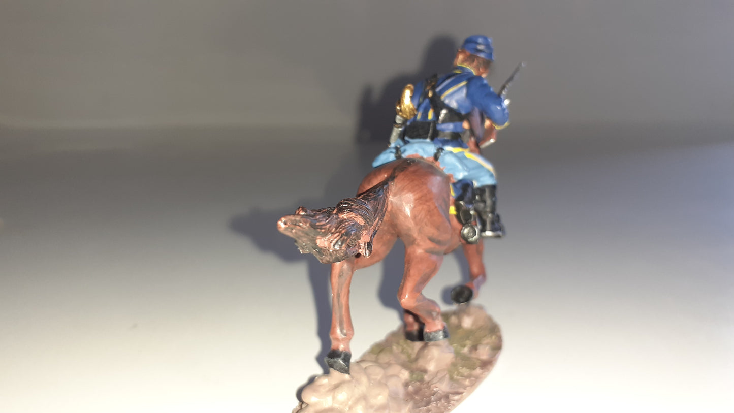 BRITAINS 17401 Acw Union Cavalry Rifle Wild West Boxed 2002 Metal 1:32 S623