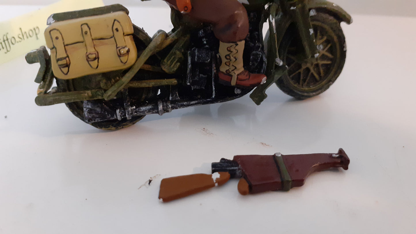 King and country Ww2 US Dispatch Rider Harley Motorcycle 1:30 Dd041 W15 No Box