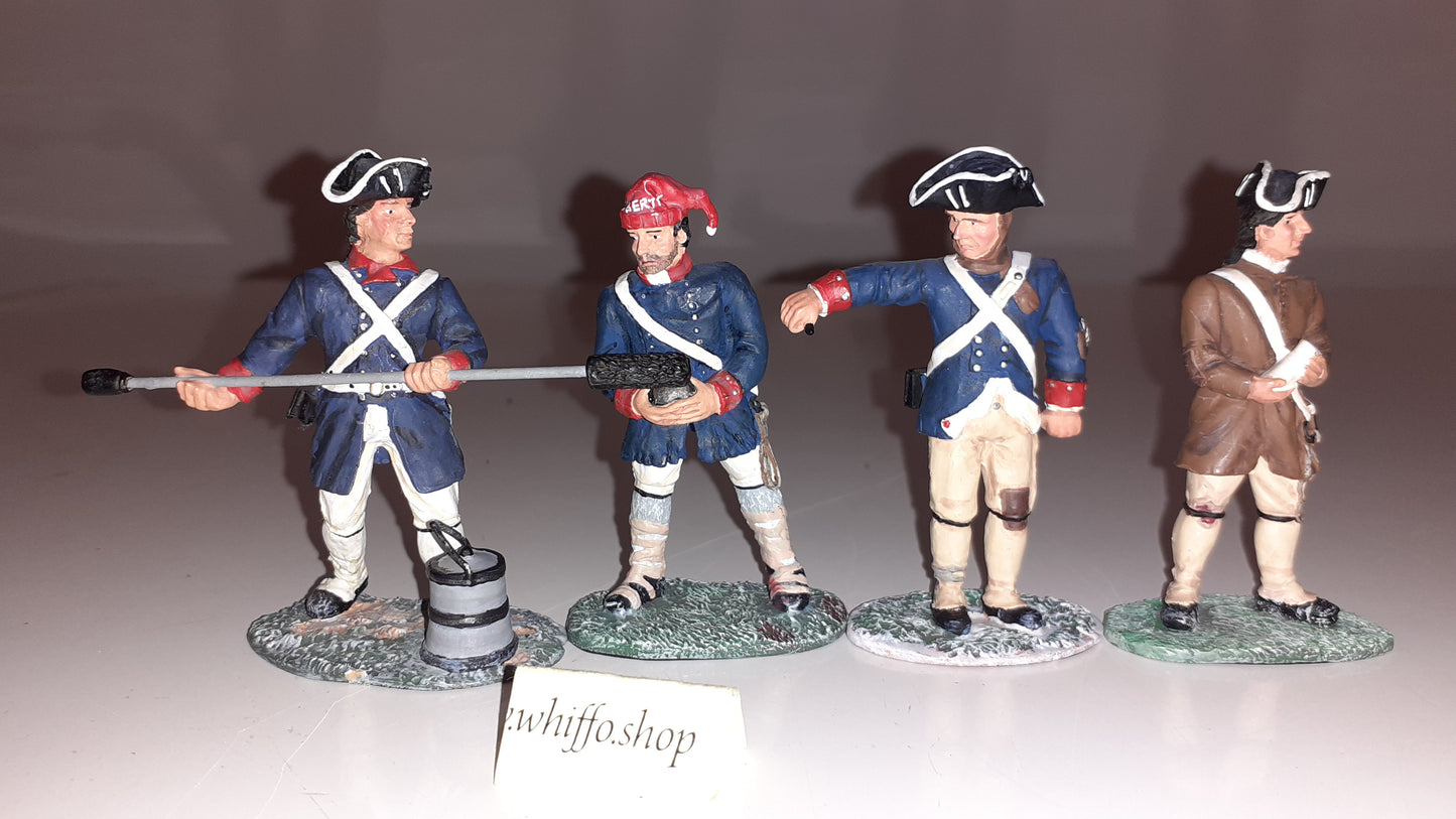 Britains 17285 2001 awi American 6lb gun and crew 1 missing figure boxed S4