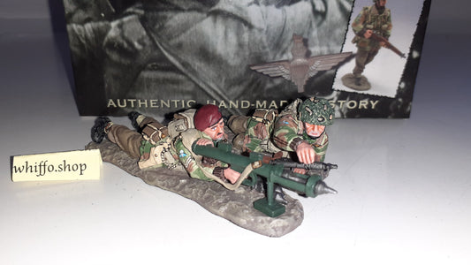King and country Ww2 Mg018 Paras Piat Gun Arnhem 2010 boxed 1:30 S546