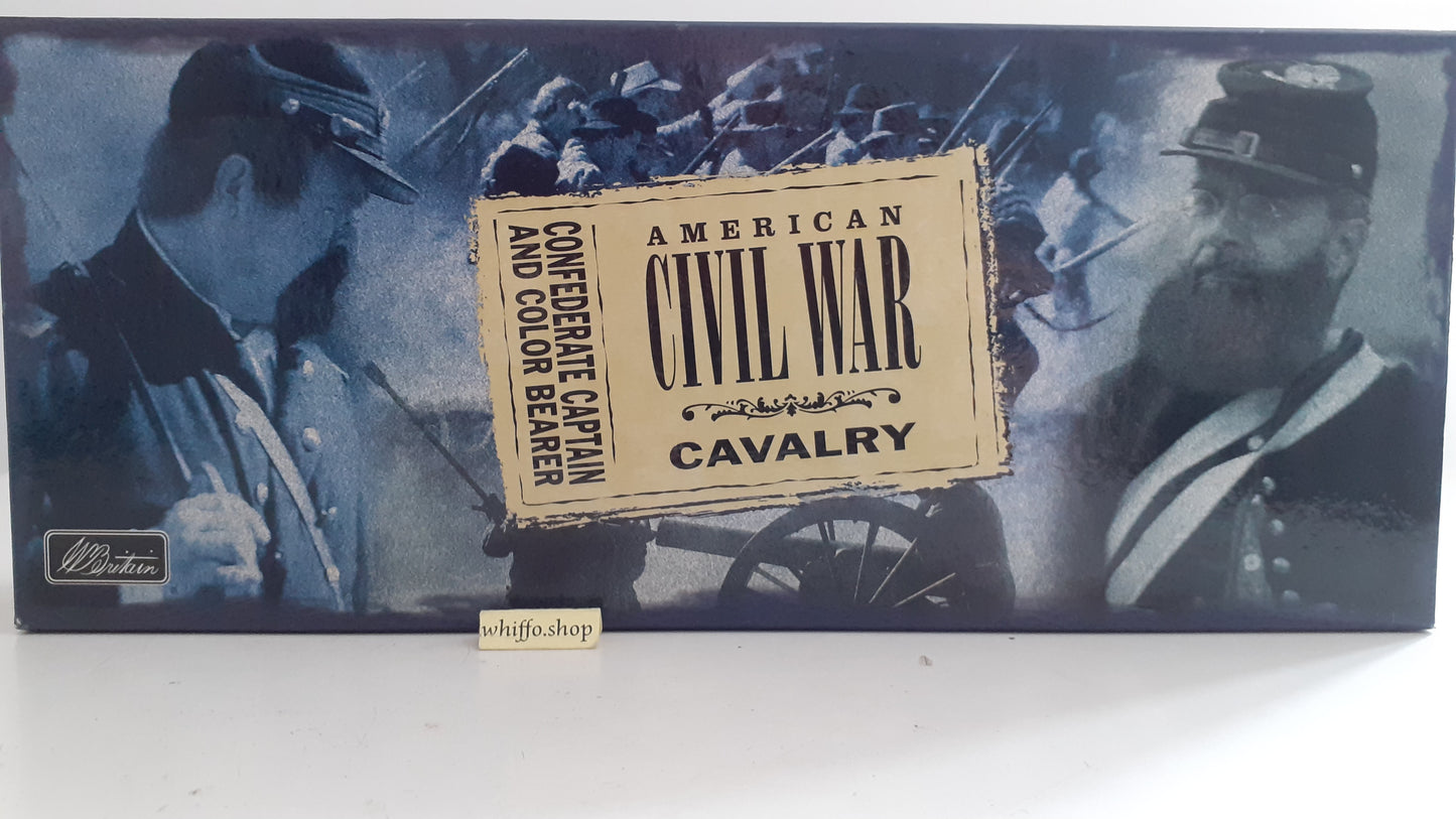 Britains 17372 acw confederate cavalry color bearer 2002 made 1:32 metal S546