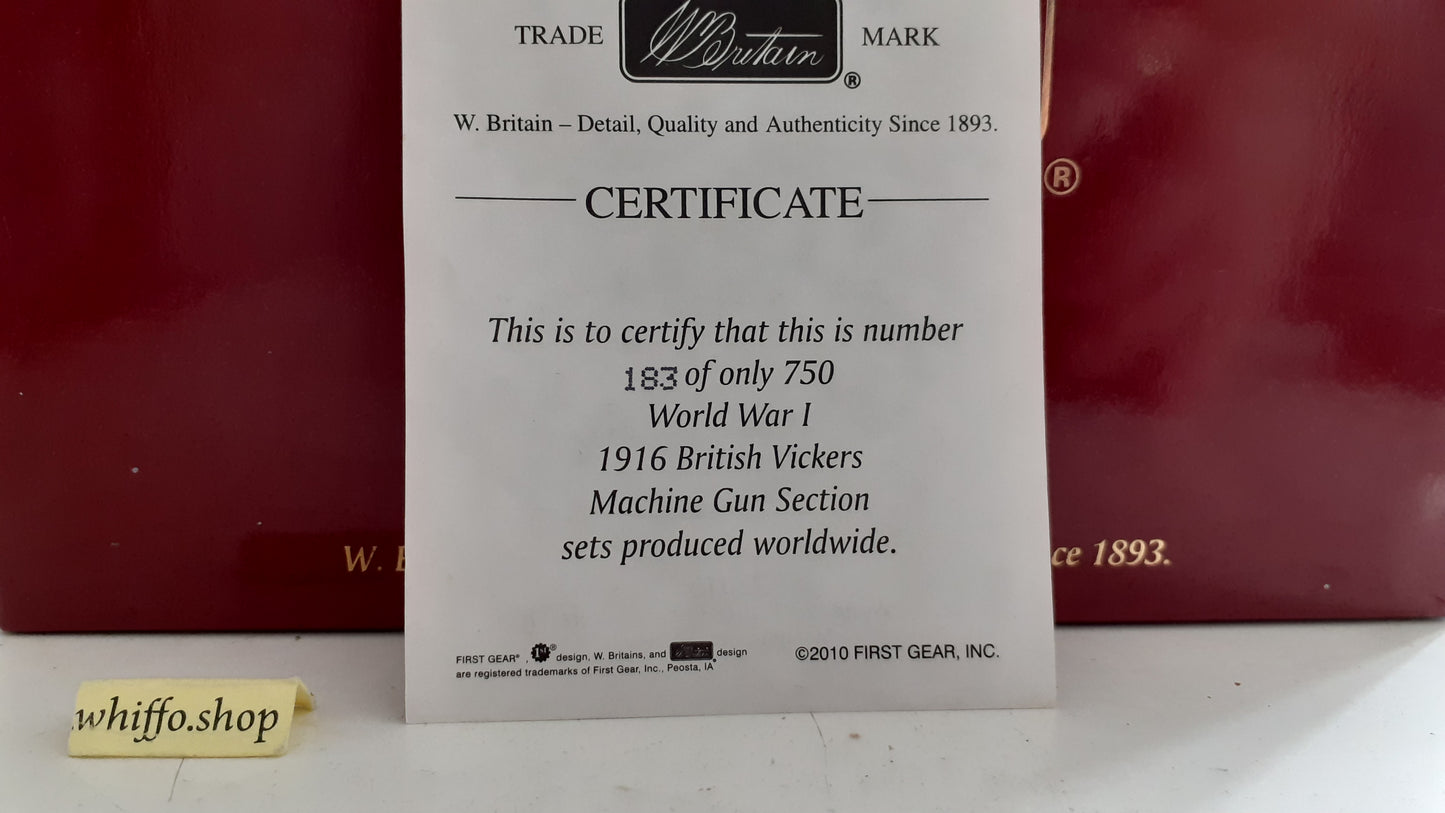 BRITAINS 23015 ww1 1916 vickers machine gun only 700 made 2010 1:32 wb85