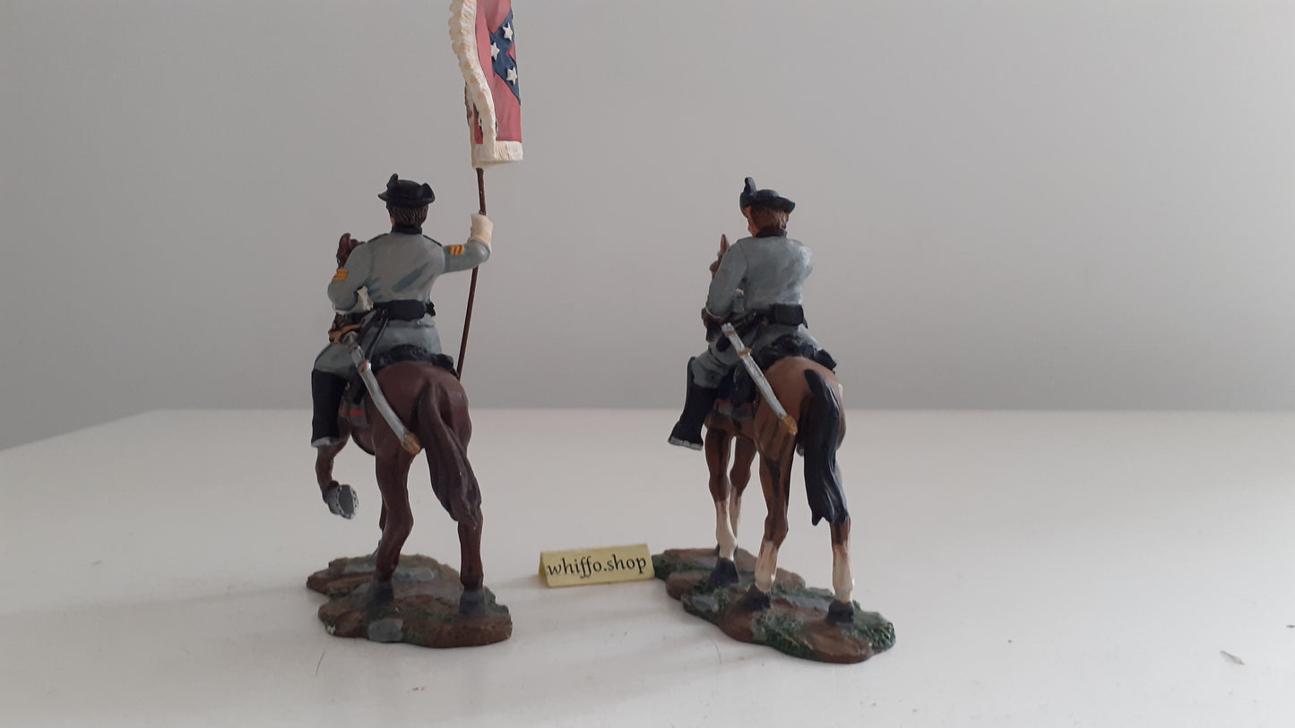 Britains 17372 acw confederate cavalry color bearer 2002 made 1:32 metal S546