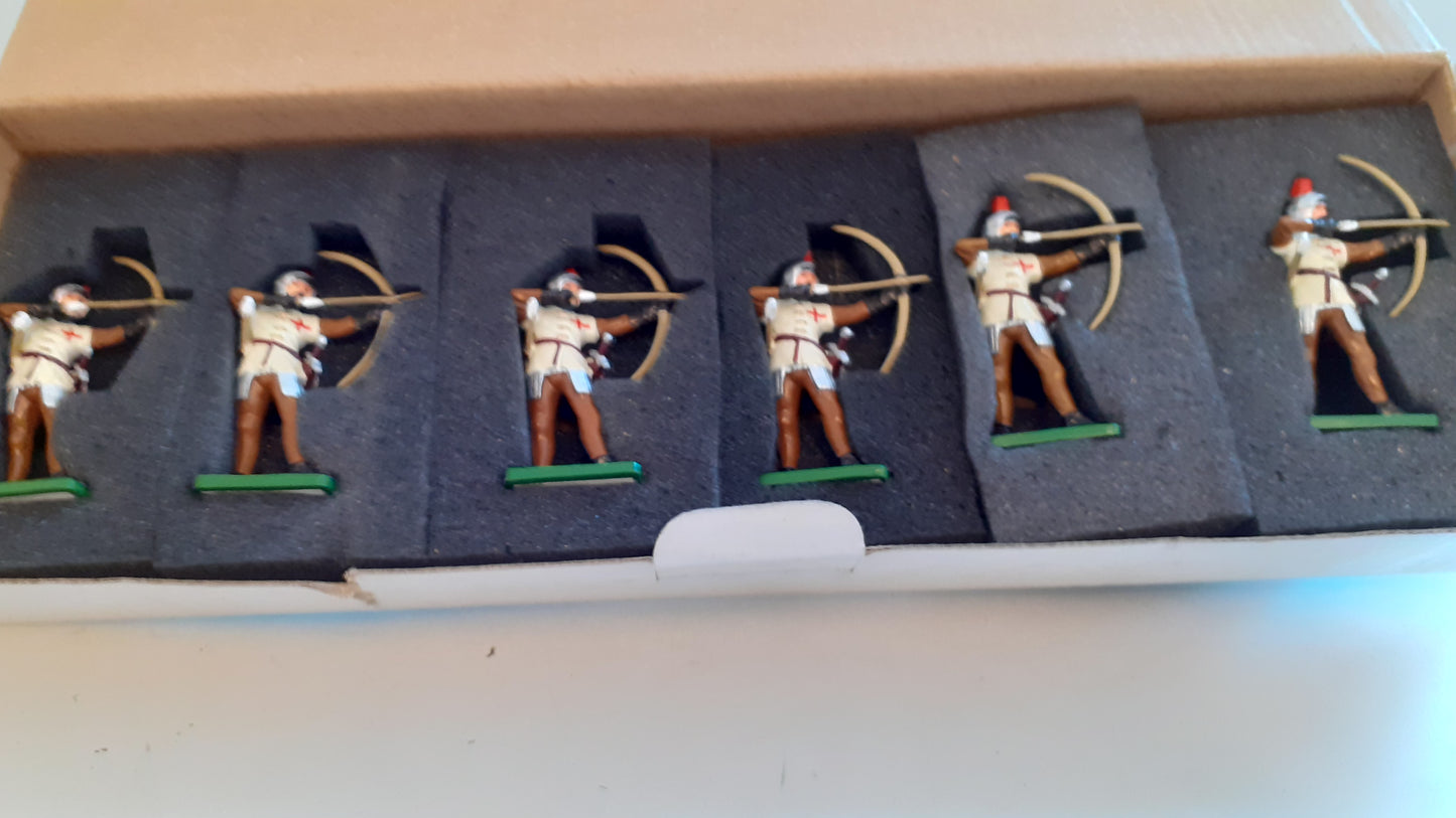 BRITAINS 40235 Knights Of Agincourt english longbow archers 2003 1:32  s8b30