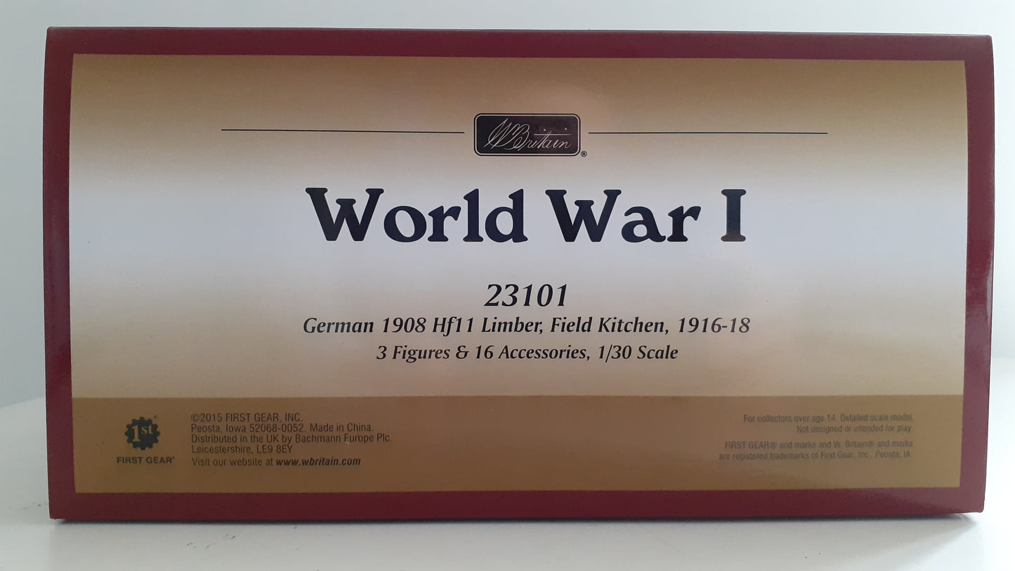 Britains 23101 ww1 german Field kitchen limber 3 figures accessories wdb74