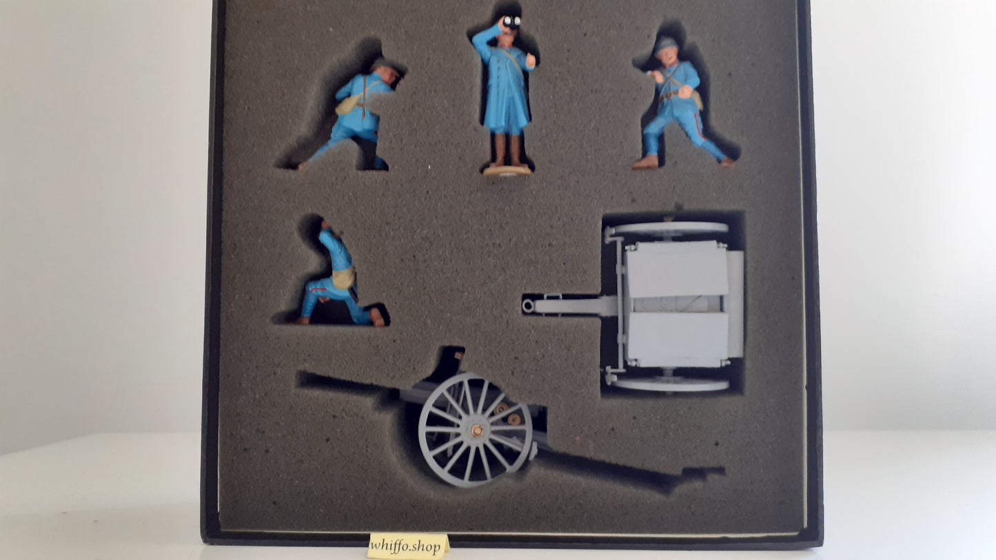 Britains 8937 ww1 french artillery 75mm gun crew caisson 1997 1:32 metal S146