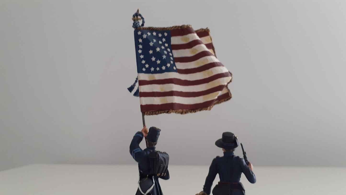 Britains 17662 Union Acw  Flag frock coats Command 2007 1:32 metal S534