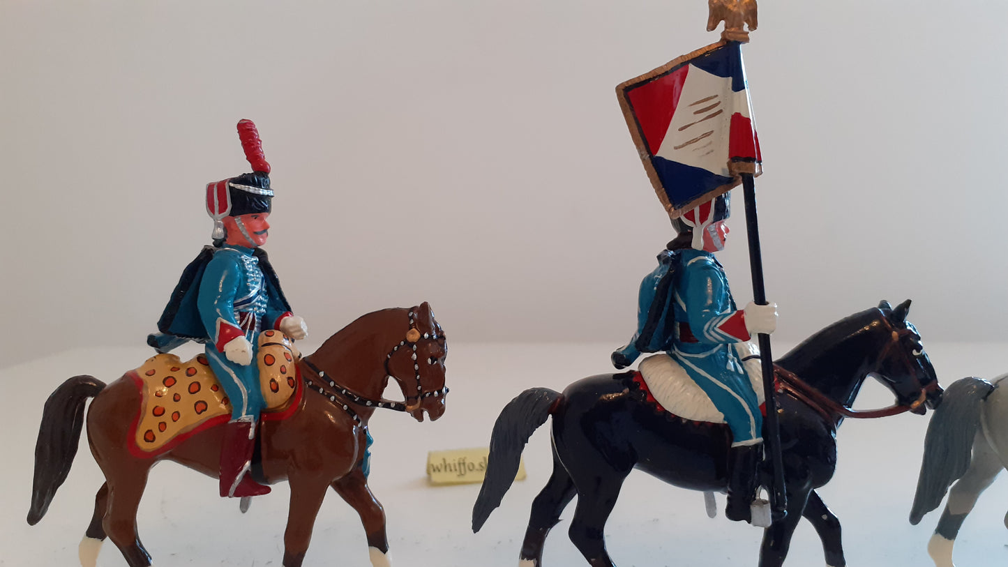 trophy miniatures 1991 Napoleonic War french 1st hussars Cavalry h1 1:32 s8b67