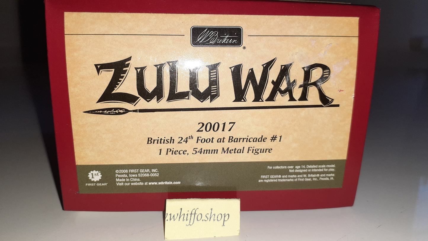 Britains 20017 Zulu wars 24th Foot  1:32  2008 boxed B11