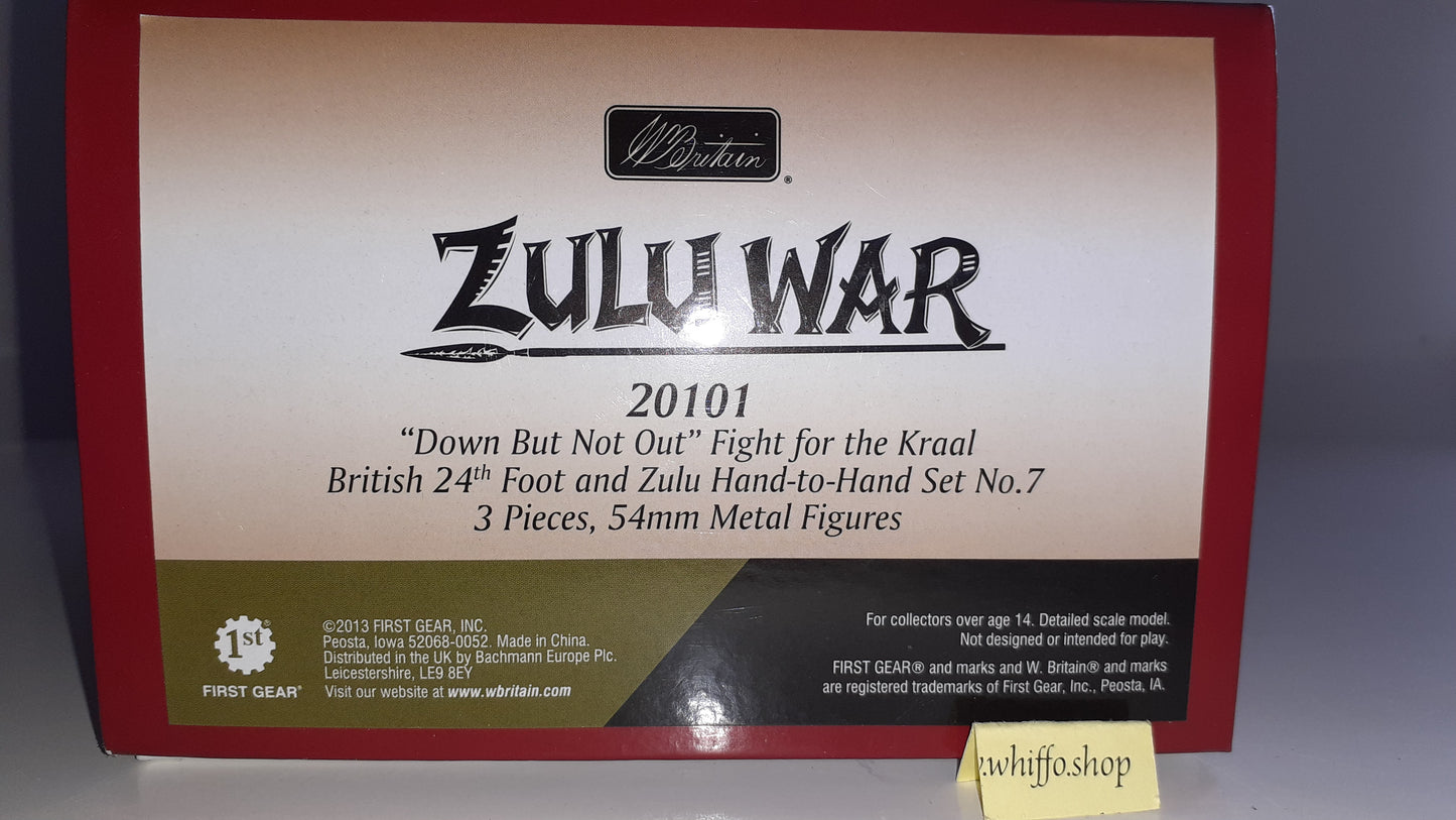 Britains 20101 Zulu wars 24th foot 1:32 Down But Not Out Kraal 2013 boxed S7