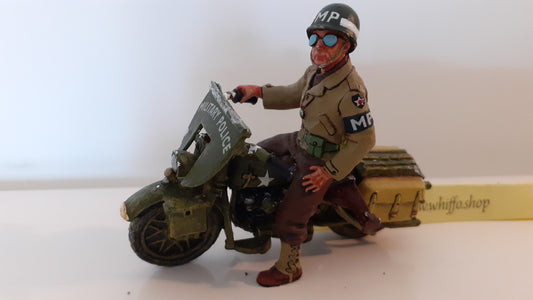 King and country Ww2 US Dispatch Rider Harley Motorcycle 1:30 Dd041 W15 No Box