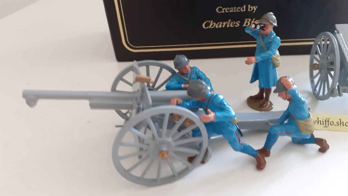 Britains 8937 ww1 french artillery 75mm gun crew caisson 1997 1:32 metal S146