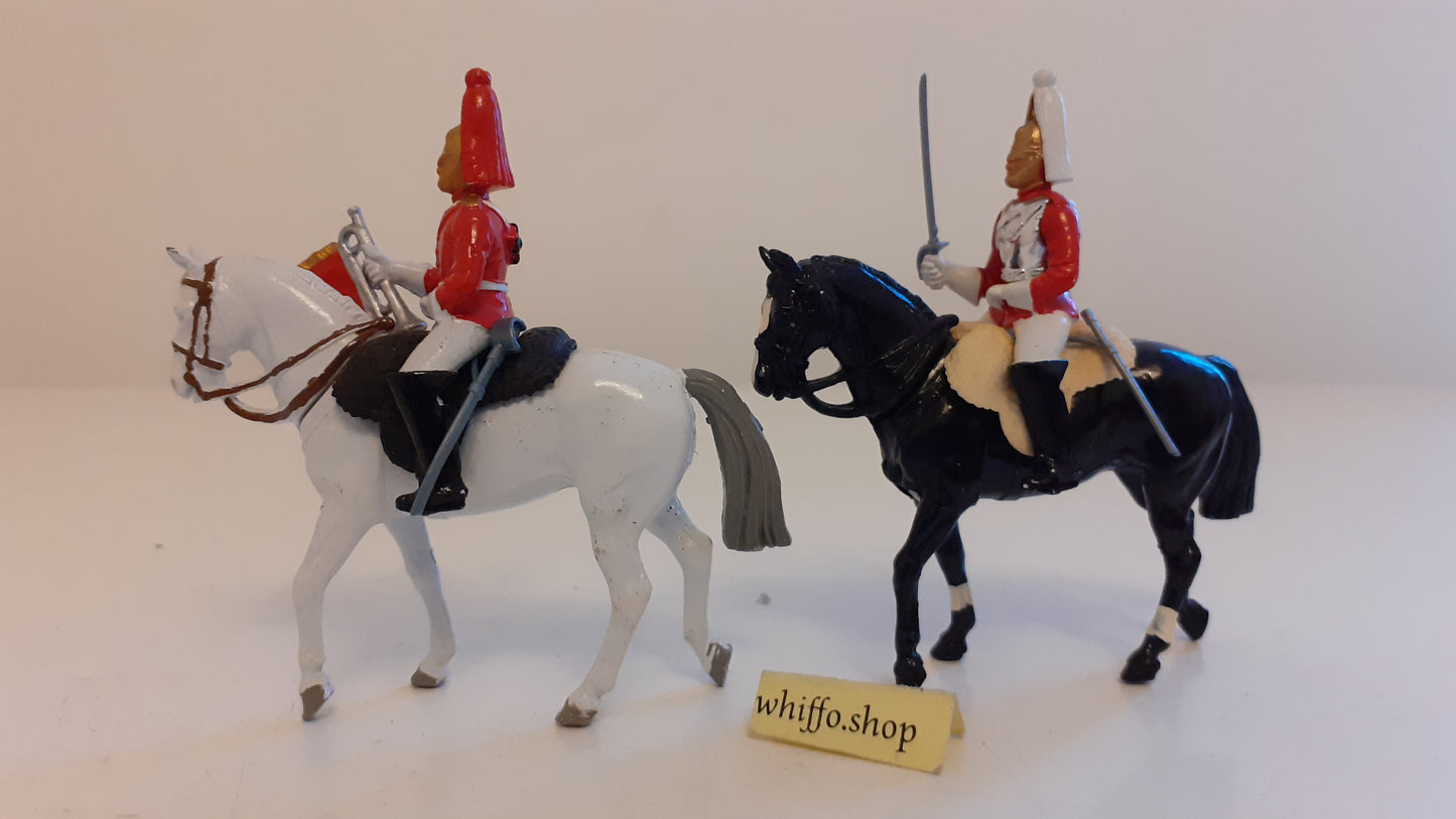 Britains 7230 7247 ceremonial lifeguard  and trumpeter  1:32 1980 boxed s7b8