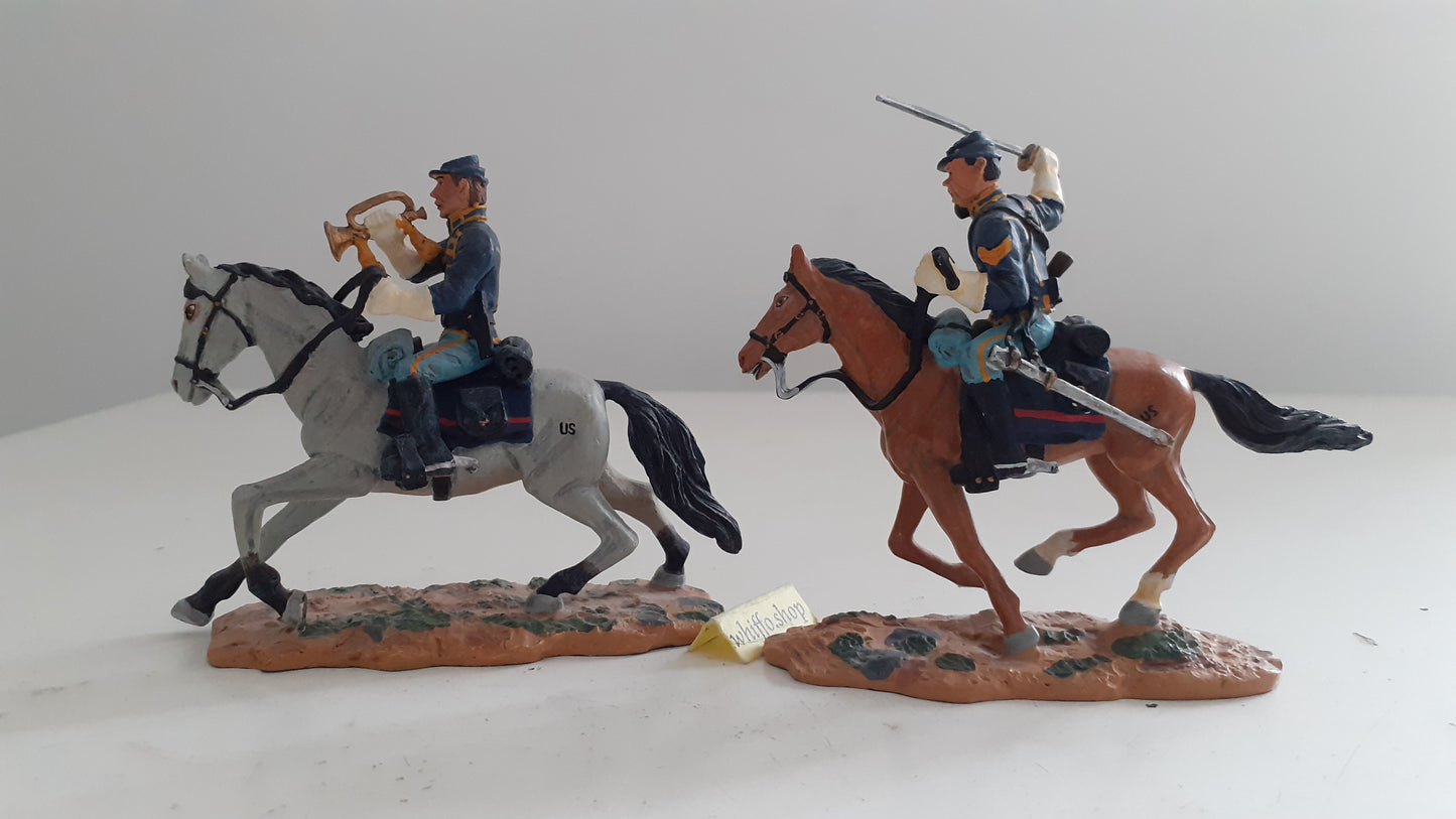 Britains 17399 acw union cavalry bugler sergeant 2002 made 1:32 metal S515