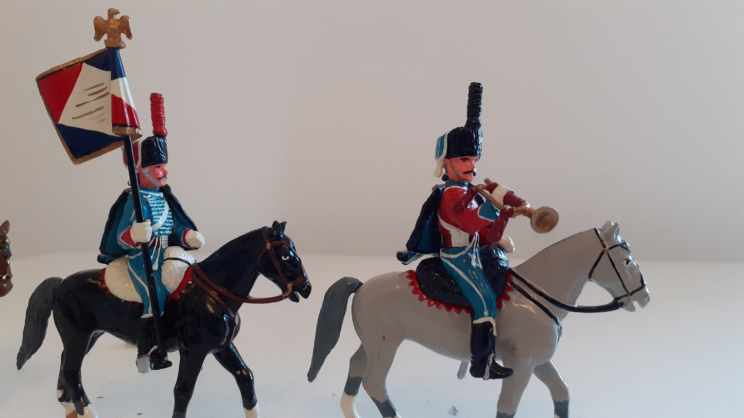 trophy miniatures 1991 Napoleonic War french 1st hussars Cavalry h1 1:32 s8b67