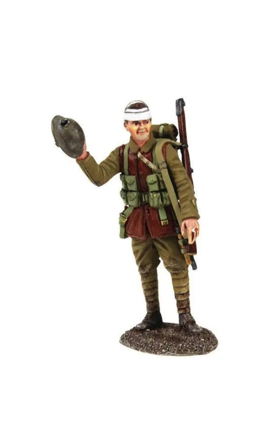 Britains metal ww1 23112 British infantry Close Call Mib 1:32  B7