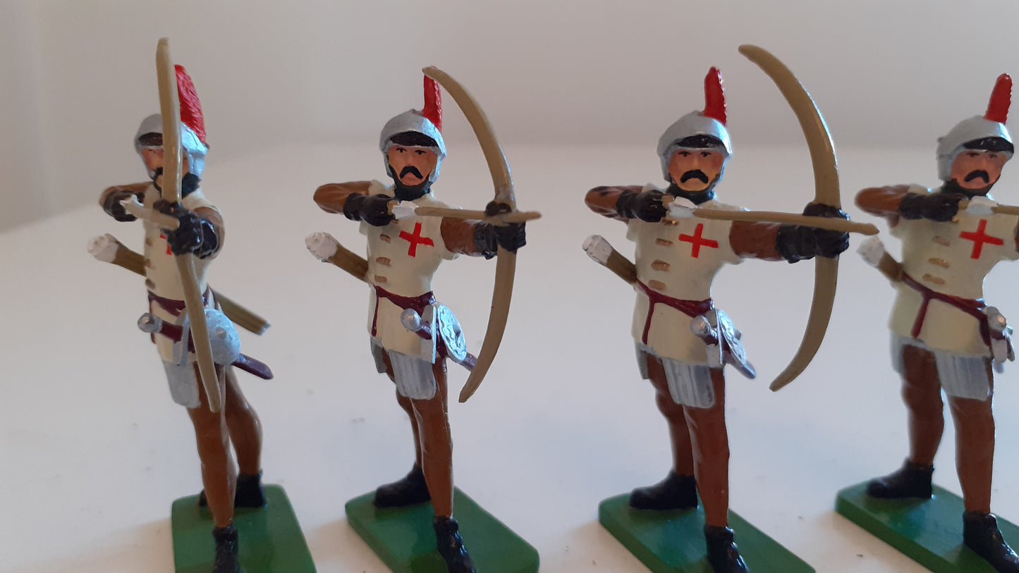 BRITAINS 40235 Knights Of Agincourt english longbow archers 2003 1:32  s8b30