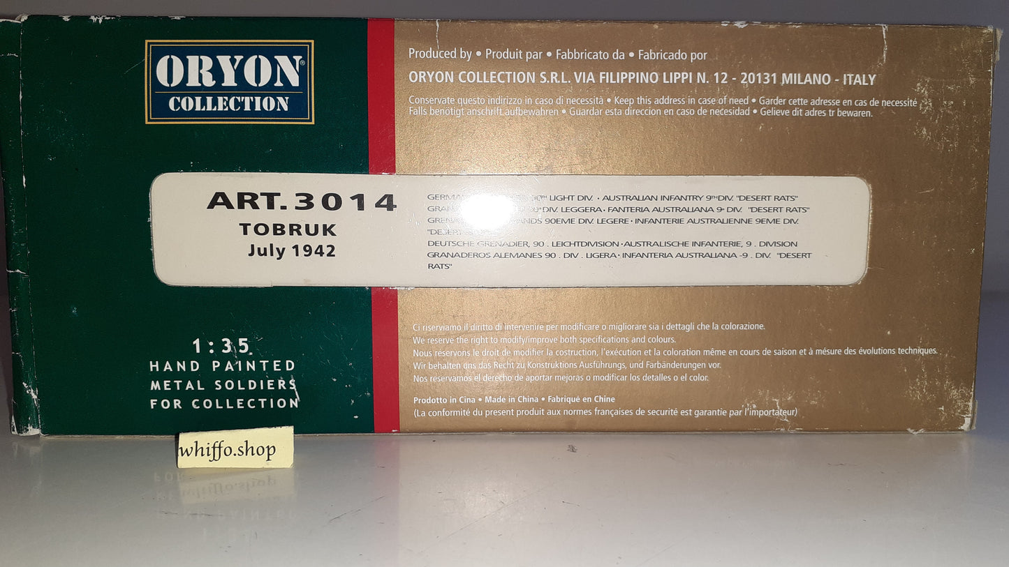 Oryon Ww2 3014 Tobruk Afrika Korps Australia boxed 1:32 Britains Compatible S421
