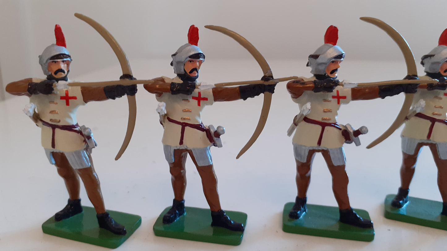BRITAINS 40235 Knights Of Agincourt english longbow archers 2003 1:32  s8b30