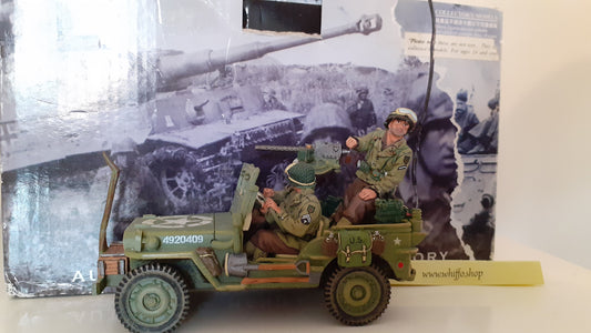 King and country ww2 US Army Willys Jeep D-day box 1:30  Dd075 Dd75 Wdb