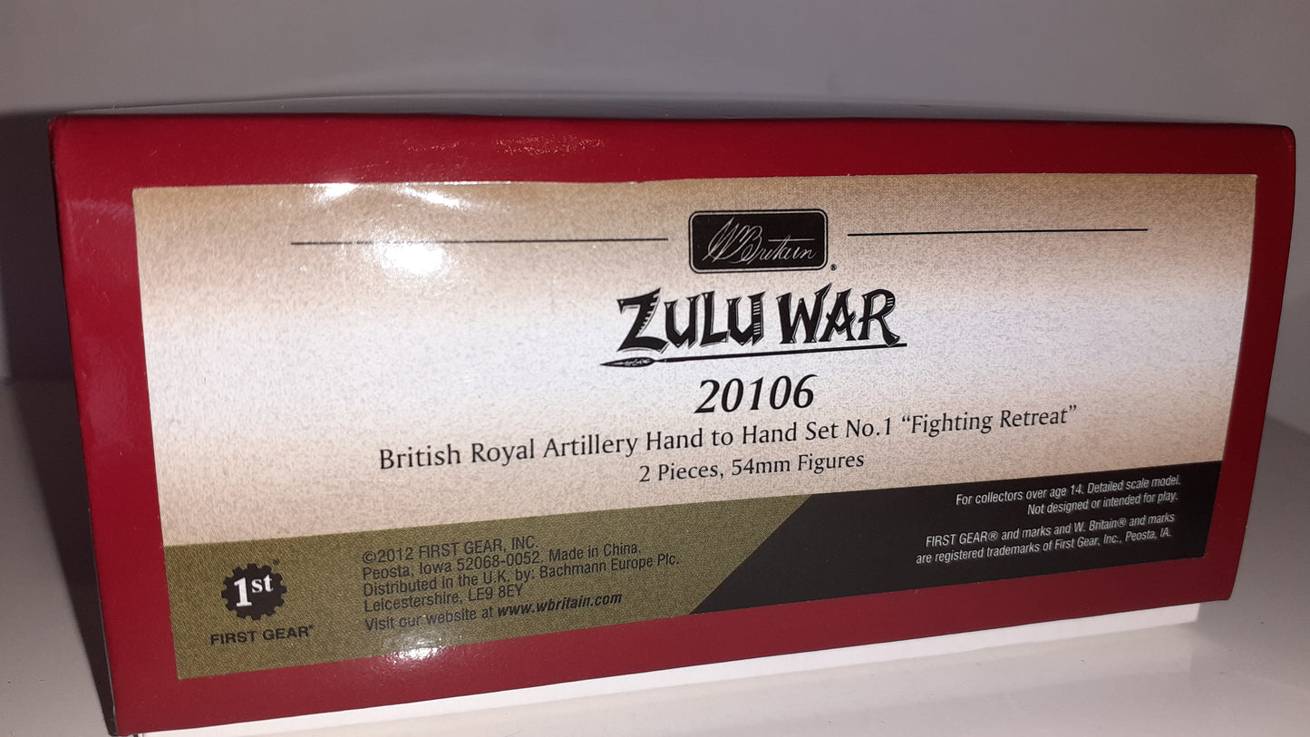 Britains 20106 Zulu wars 24th Foot Fighting Retreat Artillery 1:32 2012 boxed S8