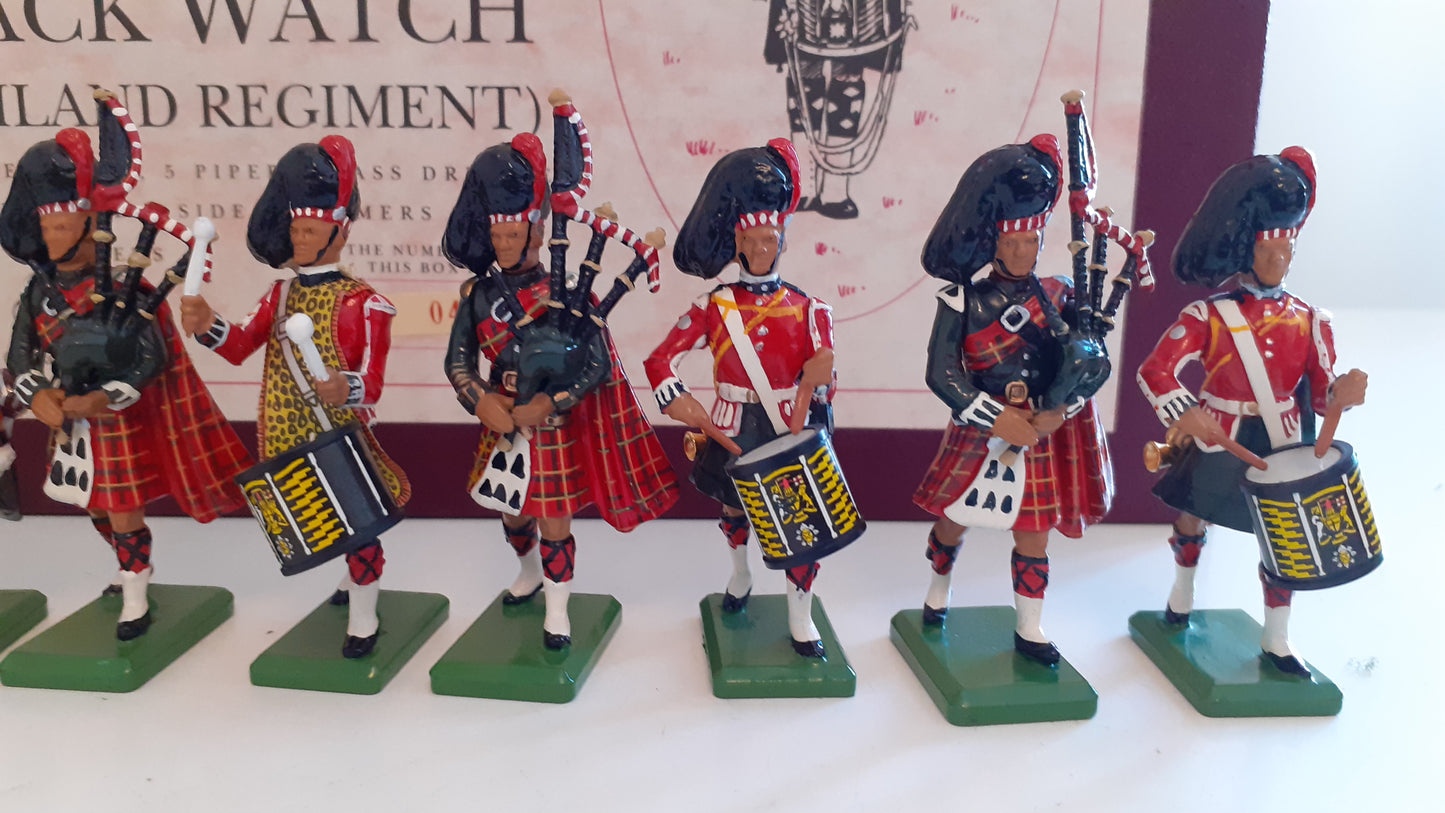 Britains limited edition 5196 Pipes Drums Black Watch royal Highland 1996 S759
