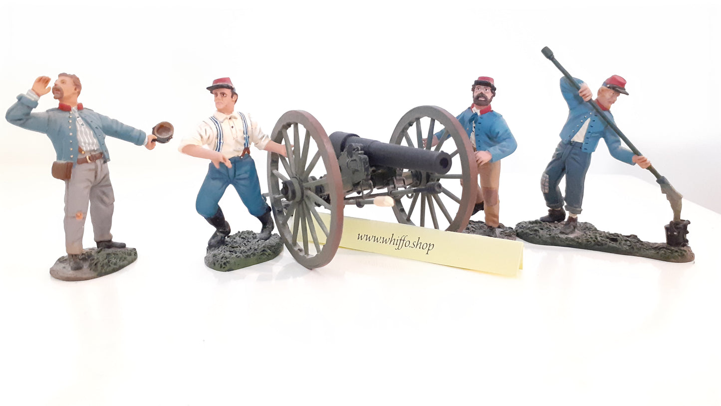 Britains 31032 2009 Acw Confederate Artillery Parrot Gun Crew boxed 1:32 Wdb