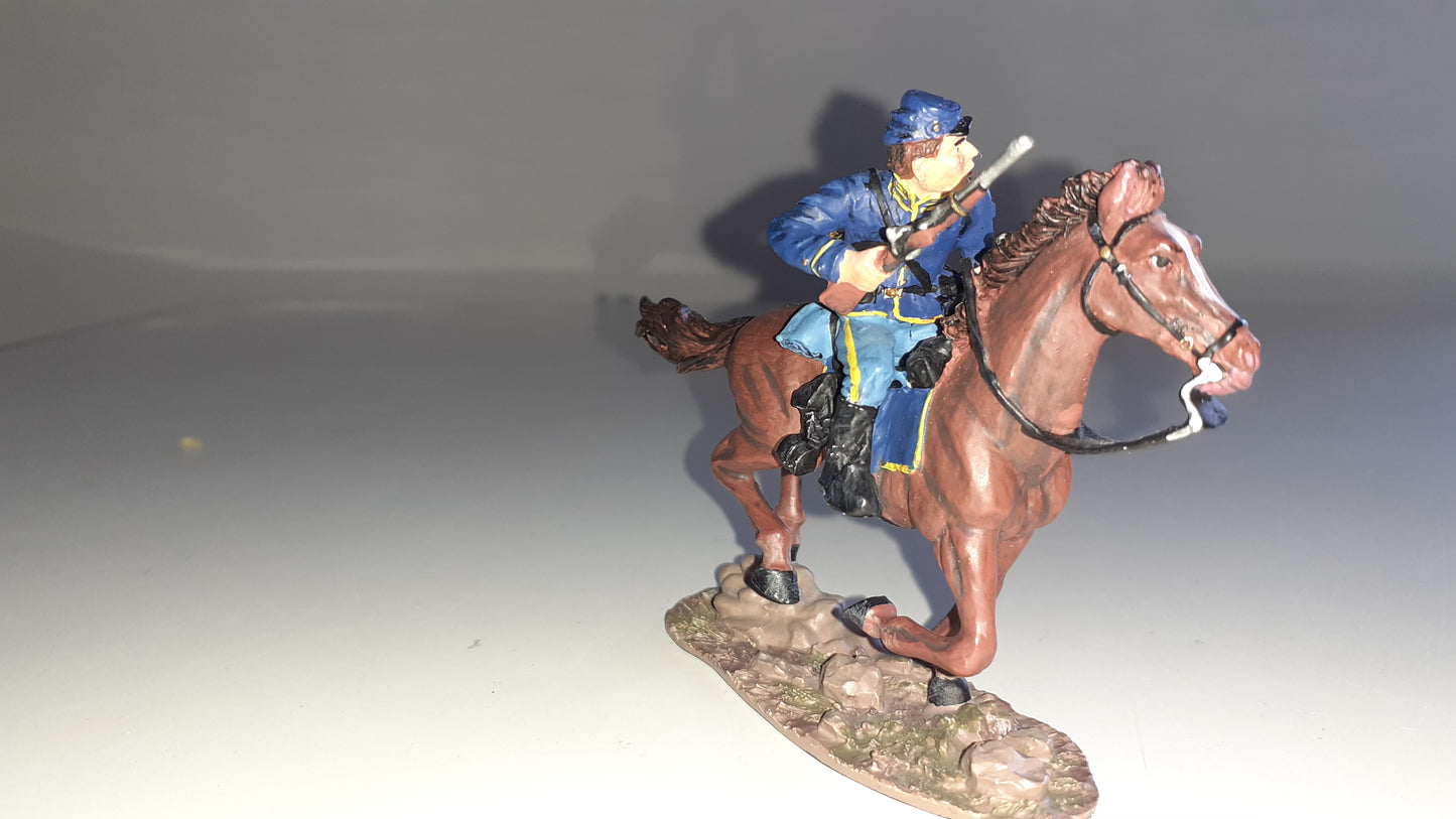 BRITAINS 17401 Acw Union Cavalry Rifle Wild West Boxed 2002 Metal 1:32 S623