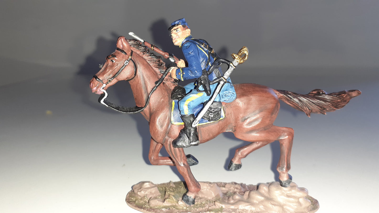 BRITAINS 17401 Acw Union Cavalry Rifle Wild West Boxed 2002 Metal 1:32 S623