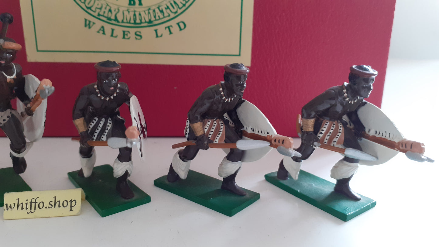 trophy miniatures zs34 sprinting zulus 1991 1:32 metal S860
