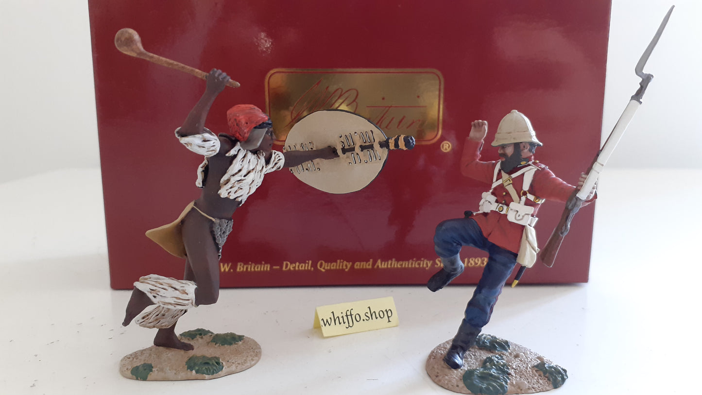 britains 20183 pressing home attack zulu war 24th foot 1:32 metal boxed wb64