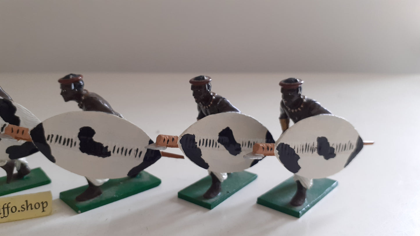 trophy miniatures zs34 sprinting zulus 1991 1:32 metal S860