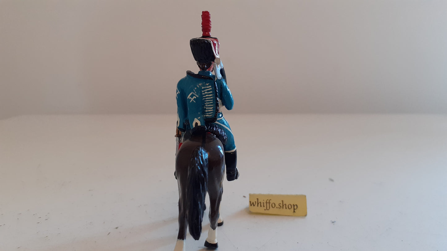 trophy miniatures 1991 Napoleonic War french 1st hussars Cavalry h4 1:32 s8b20